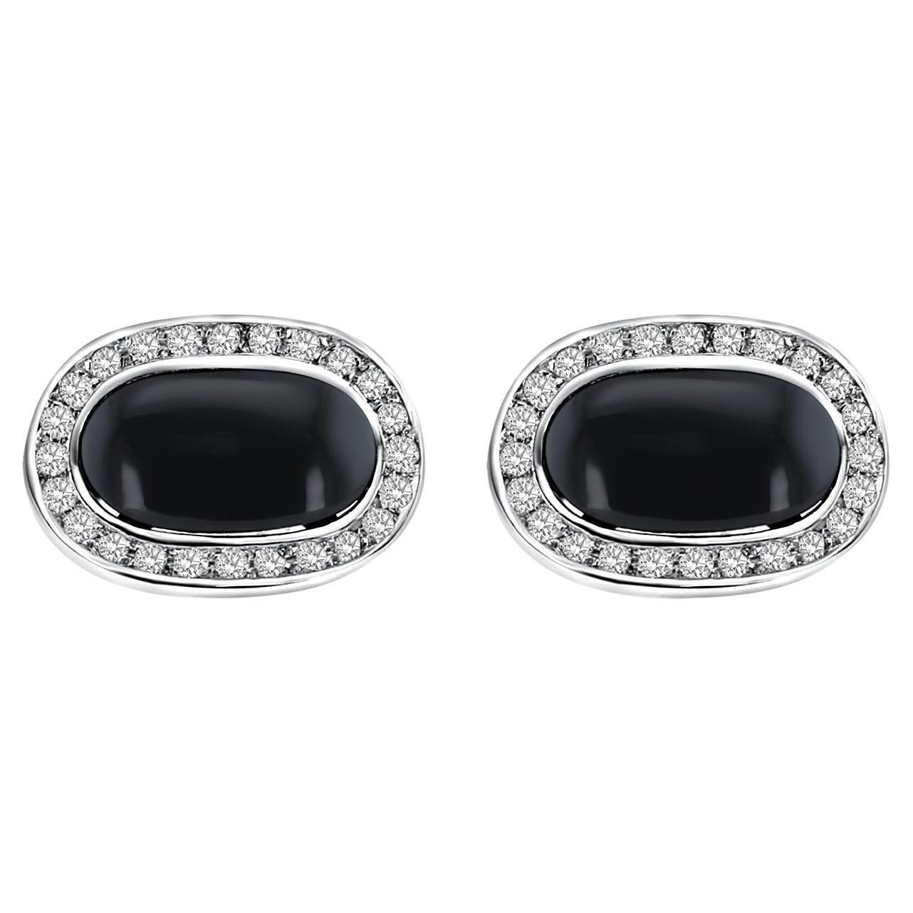 Vintage Diamond & Onyx Cufflinks