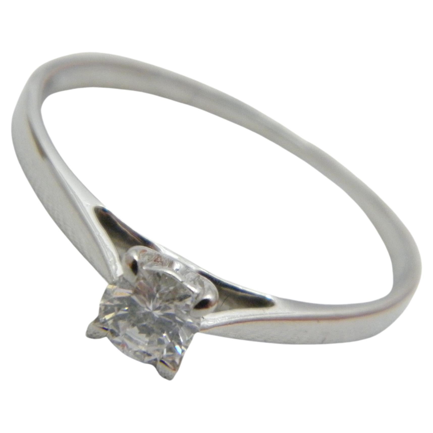 Vintage Diamond Palladium Solitaire Engagement Ring Size R 8.75 950 Purity