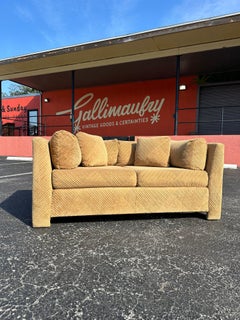Vintage Diamond Pattern Parsons Loveseat