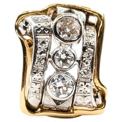 Vintage Diamant-Anhänger in 14k Gelbgold