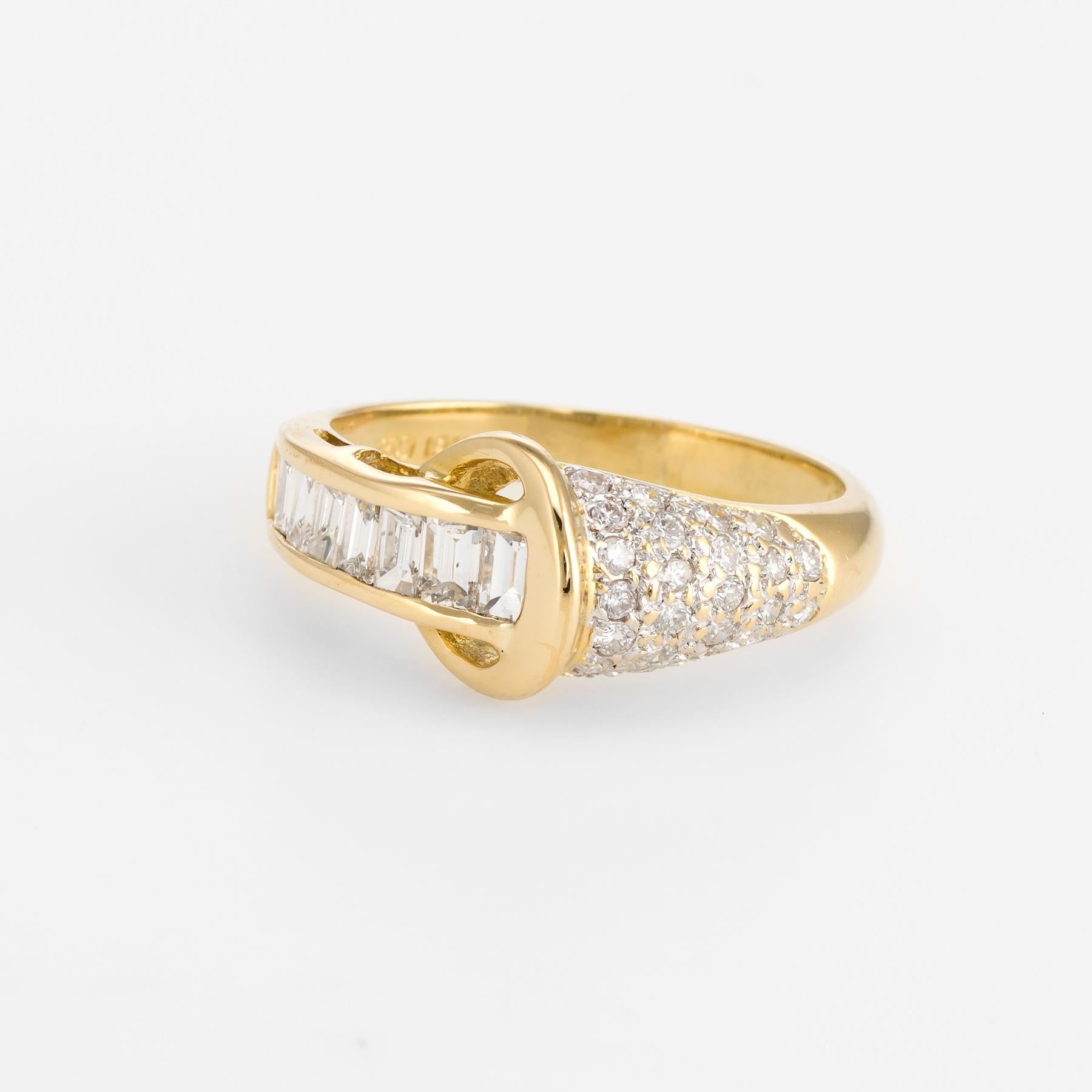 Vintage Diamant Pinky Ring Mixed Cuts 18 Karat Gelbgold Estate Fine Jewelry (Baguetteschliff)