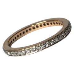 Retro Diamond, Platinum and 18 Carat Gold Eternity Band