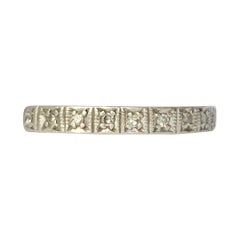 Vintage Diamond, Platinum and 18 Carat Gold Half Eternity Band