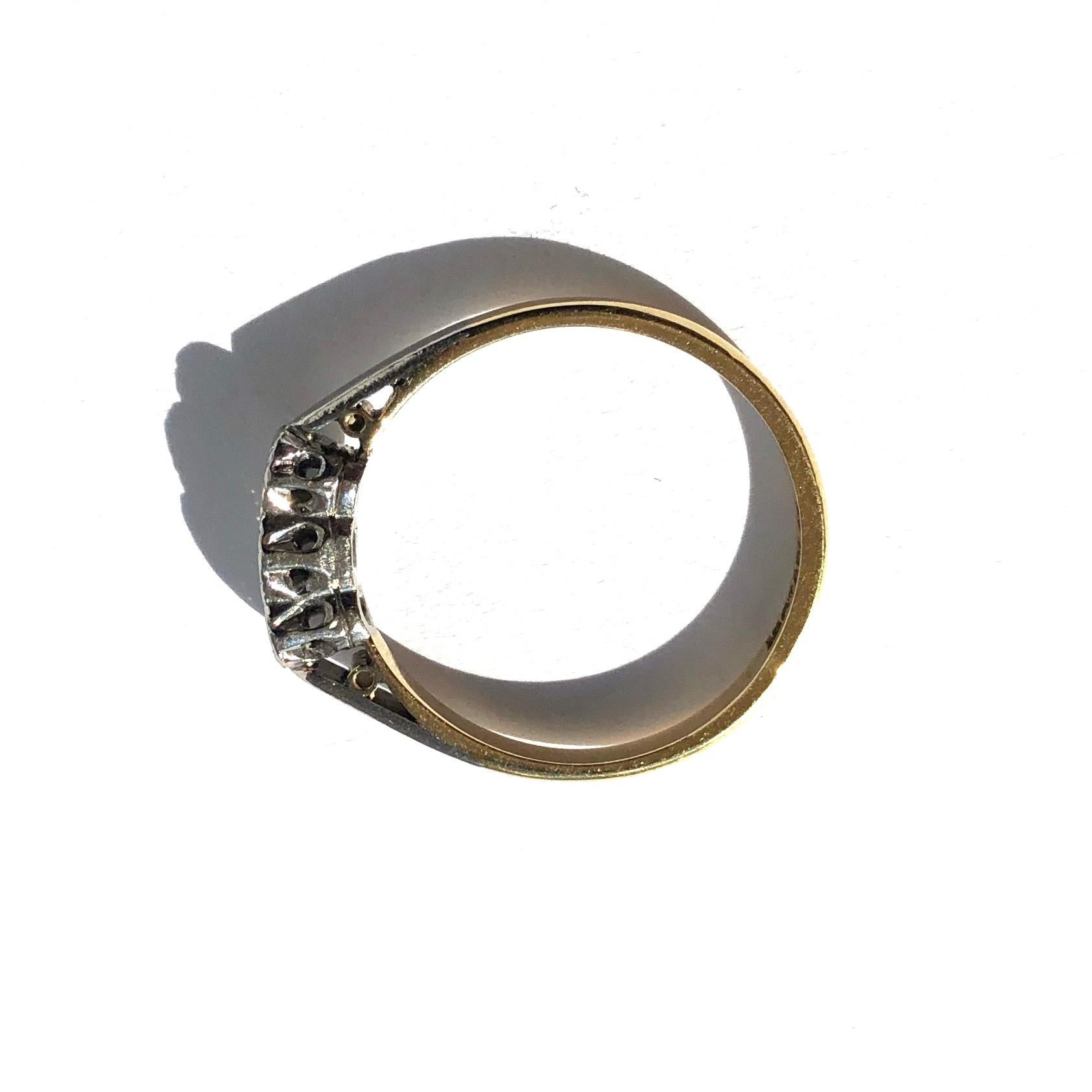 18 carat gold and platinum diamond ring