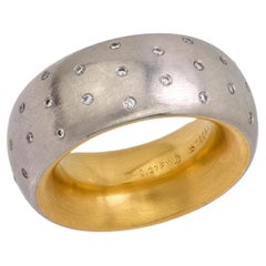 Fascia vintage con diamanti in platino e oro giallo 18 carati