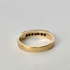 Vintage Diamond Platinum and 9 Carat Gold Ring