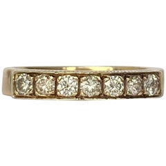 Vintage Diamond Platinum and 9 Carat Gold Ring