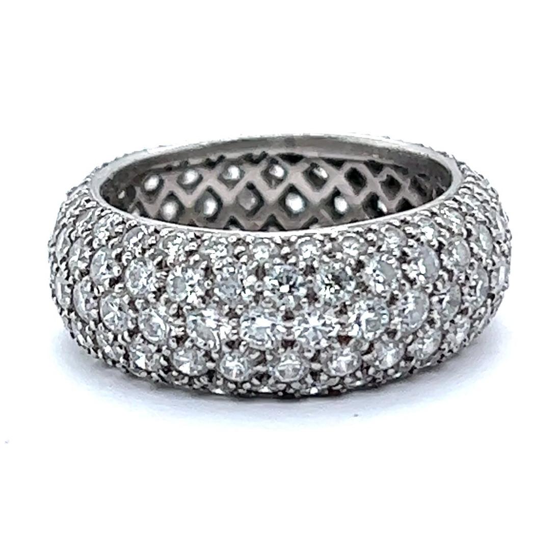 Women's or Men's Vintage 3.00 Carat Brilliant Cut Diamonds Platinum Eternity Band Ring