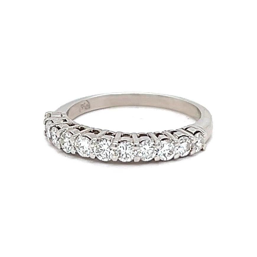 Vintage Diamond Platinum Half Eternity Band 1