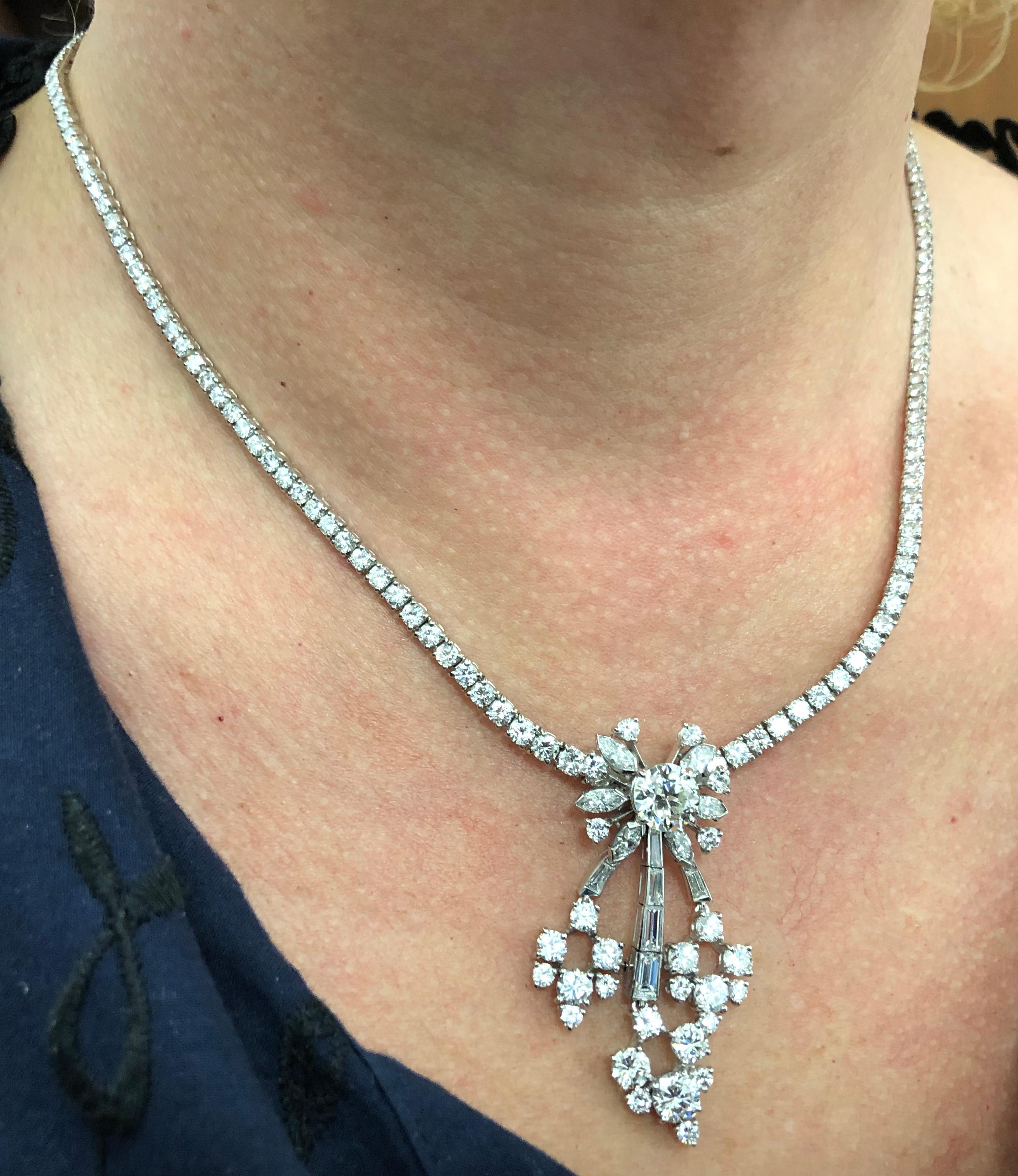 womens vintage platinum necklaces