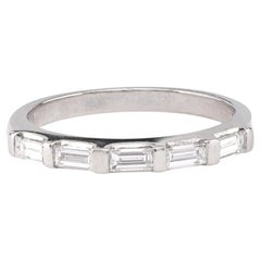 Vintage Diamond Platinum Wedding Band