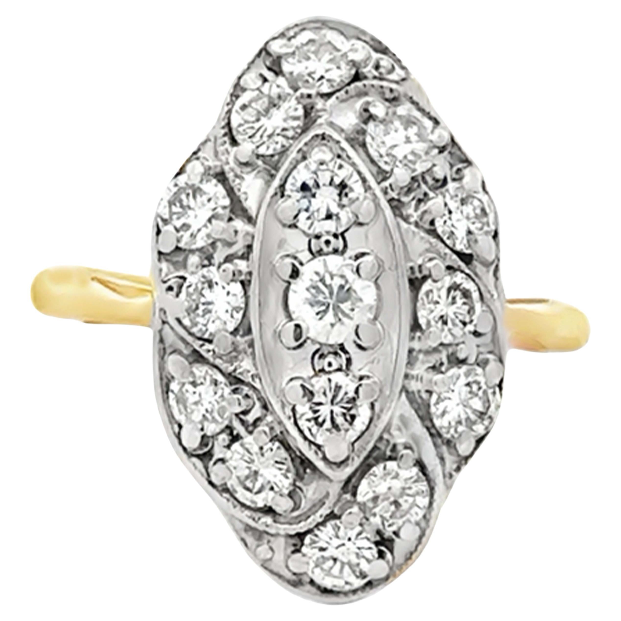 Vintage Diamond Ring 14k Yellow and White Gold