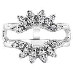 Diamantring Guard Enhancer 14k Weißgold mit Vintage-Diamant
