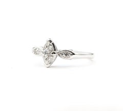 Vintage Diamond Ring in 14k White Gold