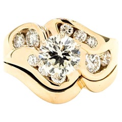 Vintage Diamond Ring Set in 14k Yellow Gold