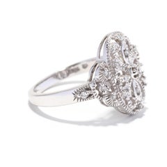 Vintage Diamond Ring, White Gold Diamond Ring, Milgrain Diamond Ring