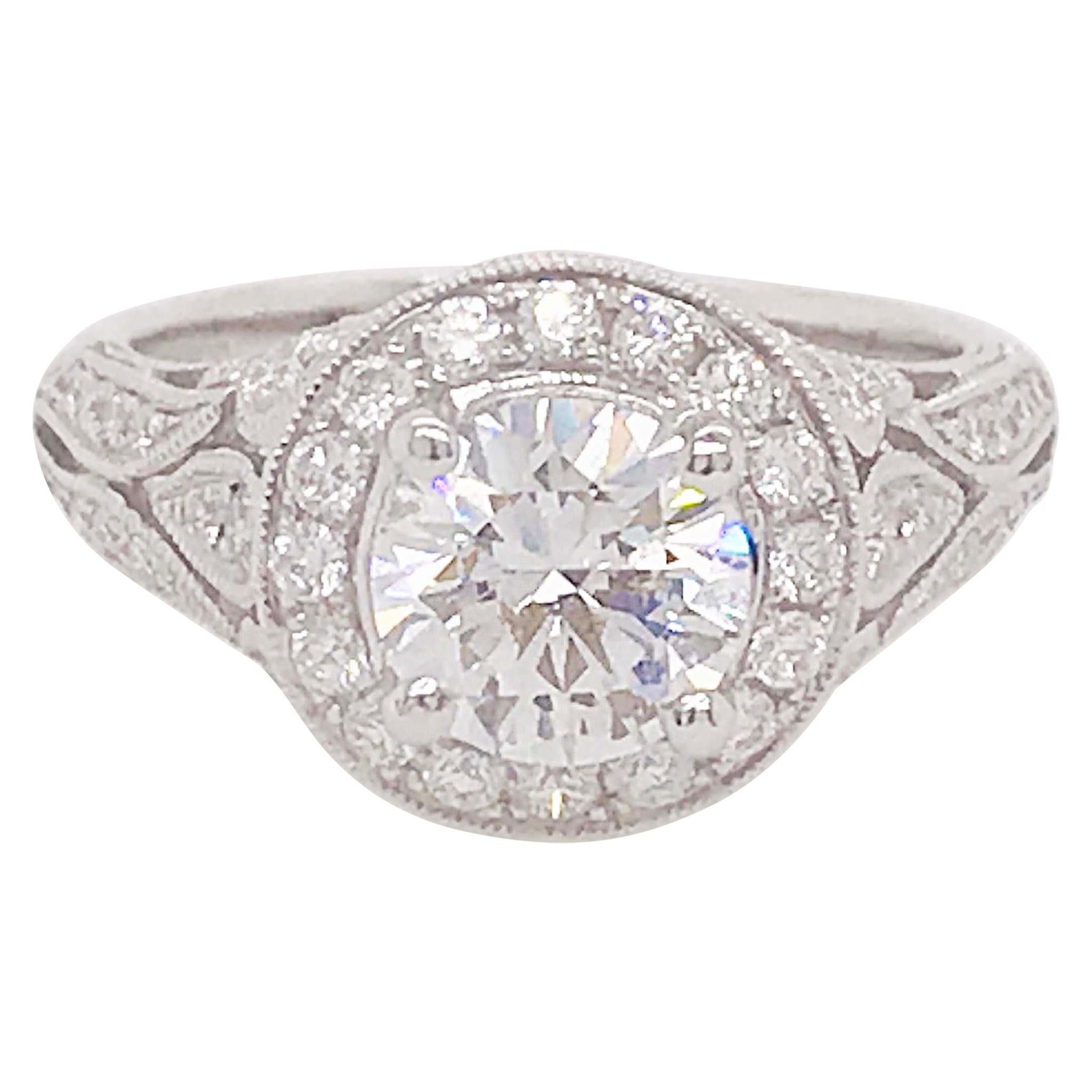 Vintage Diamond Ring With Over Two 2 Carat Of Diamonds In 14 Karat Gold 