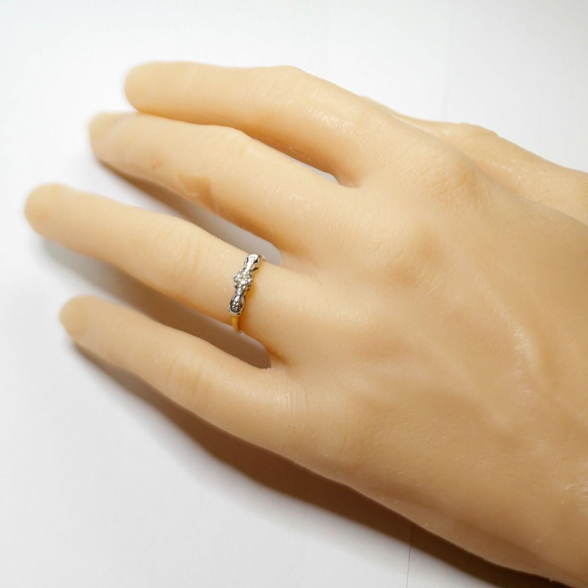 Vintage Diamond Ring, with Side Diamonds For Sale 5