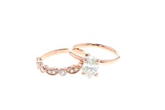 Vintage Diamond Rose Gold Wedding Band