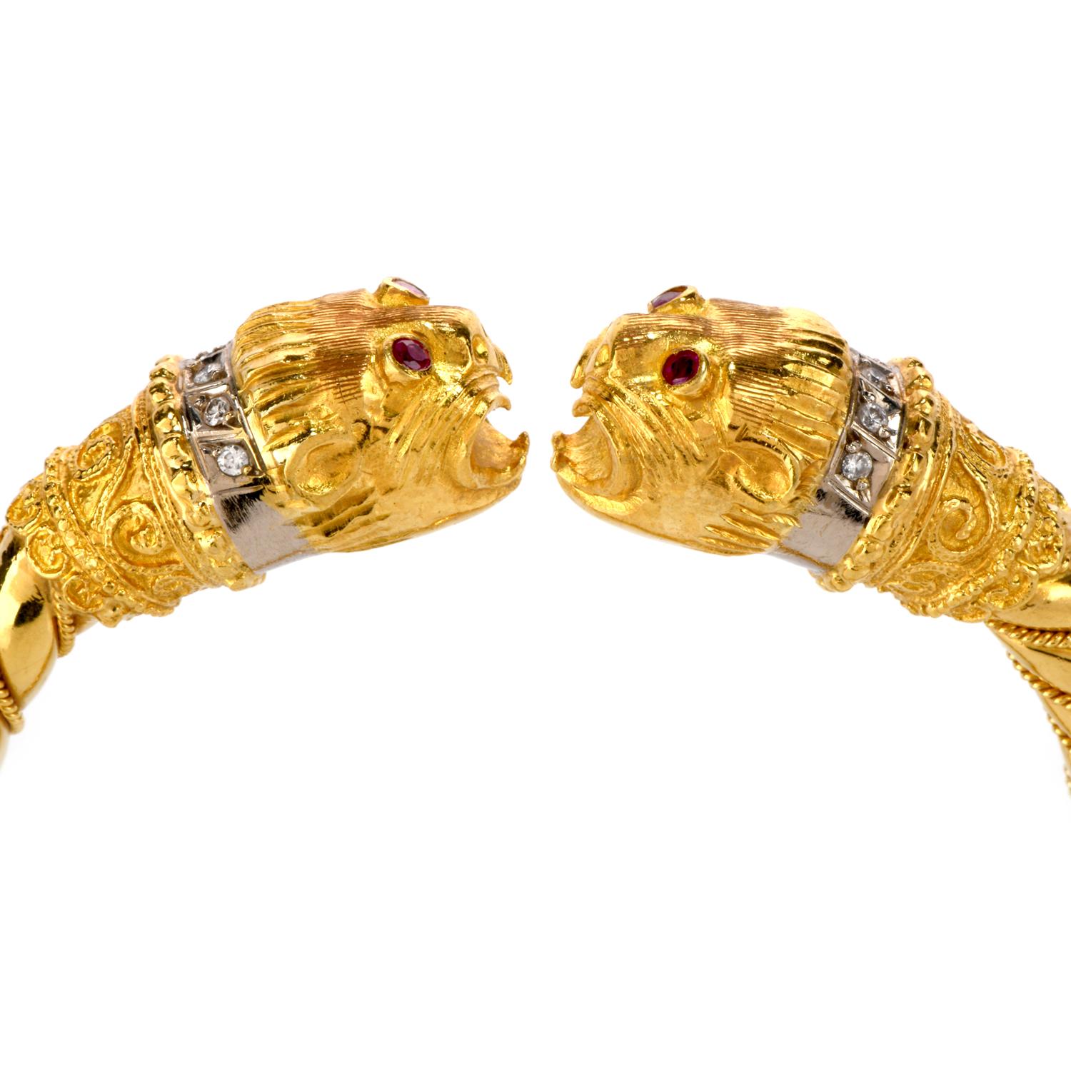 gold lion bracelet
