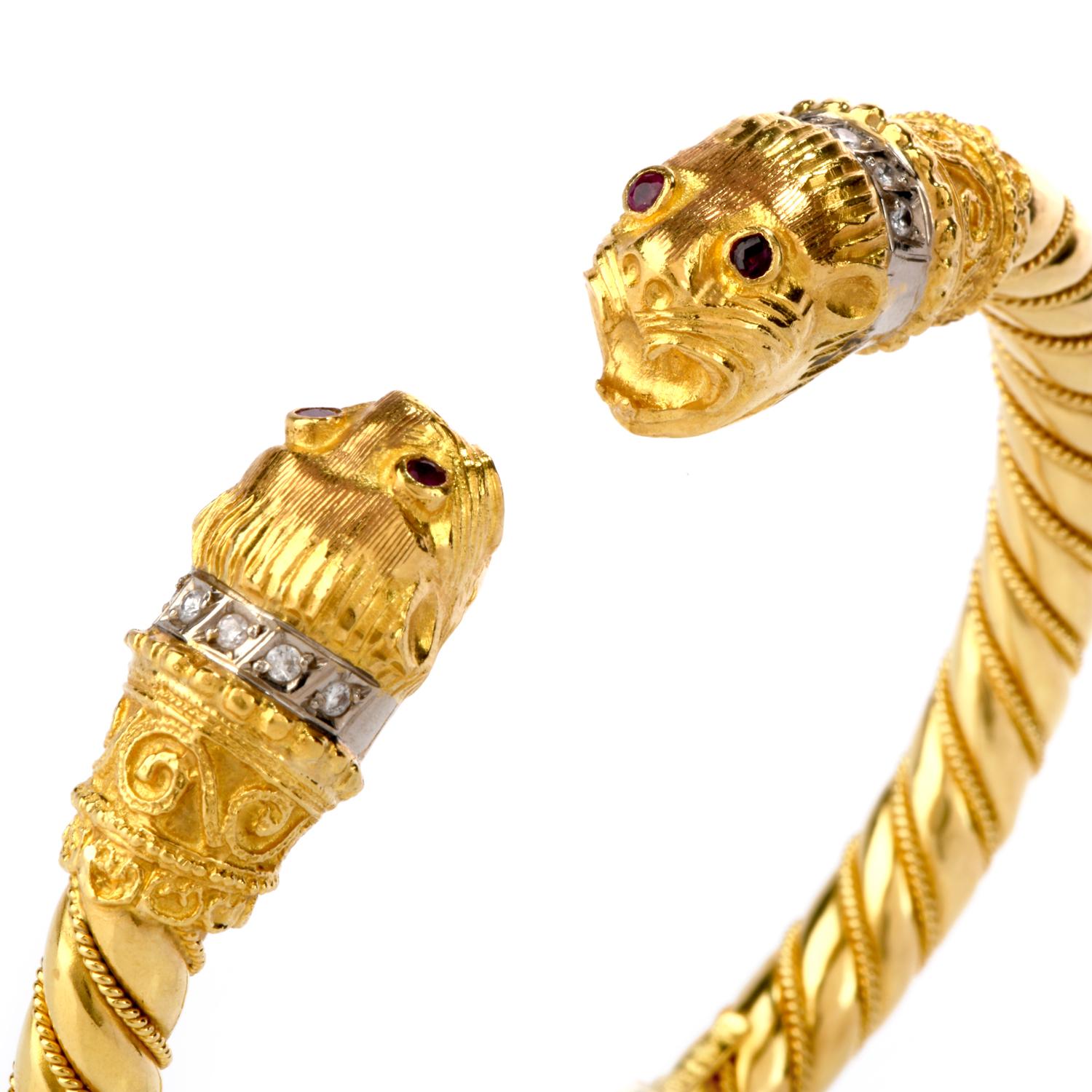 lion bracelet gold
