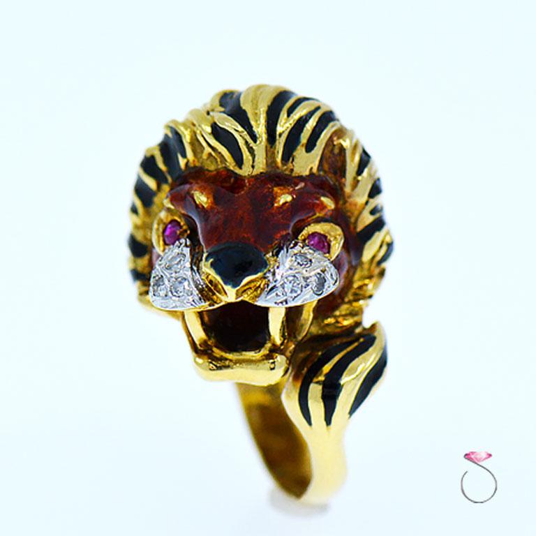 lion ruby ring