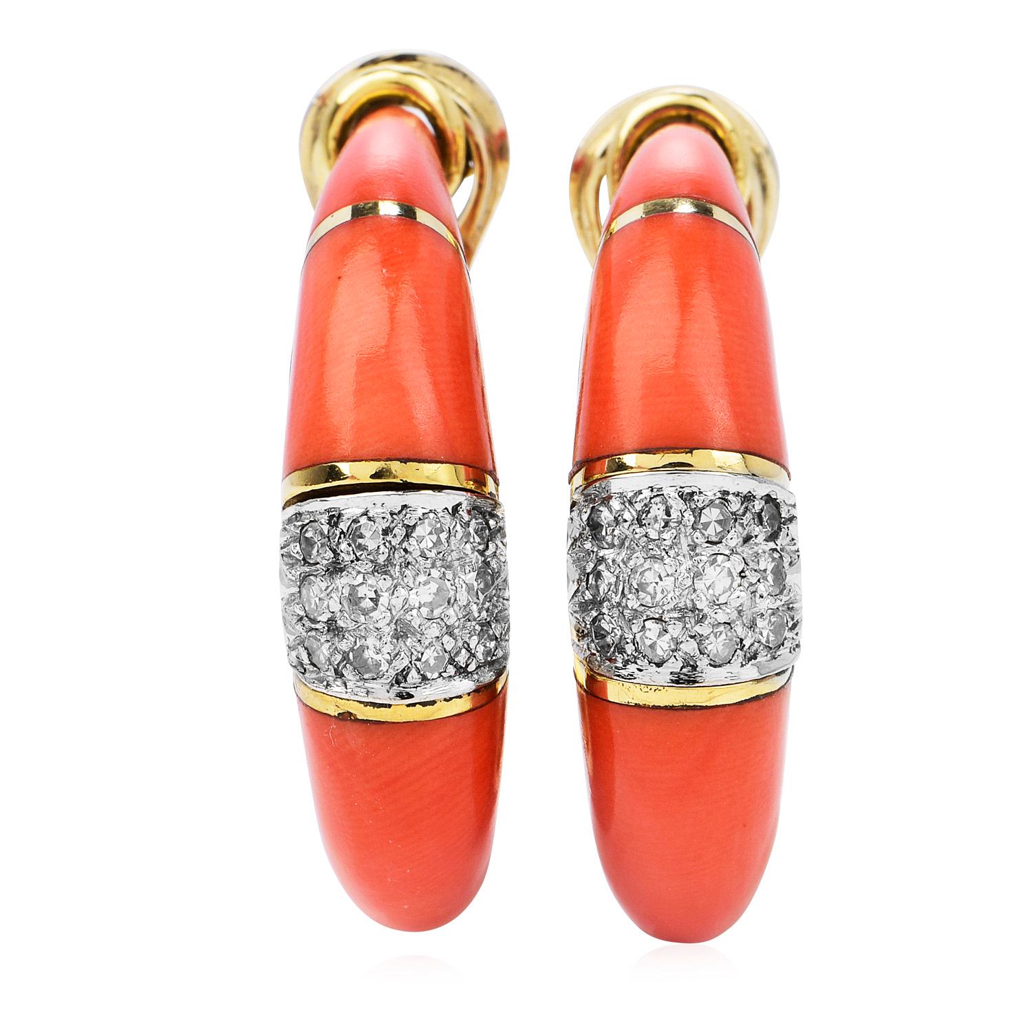 Vintage Diamond Coral 18K Gold Elegant Clip On Earrings

Bring Summer to your life with this gorgeous Vintage Diamond Coral 18K Gold Elegant Clip On Earrings for NON pierced ears weighing 21.0 grams

Exquisitely crafted in solid 18K yellow and white