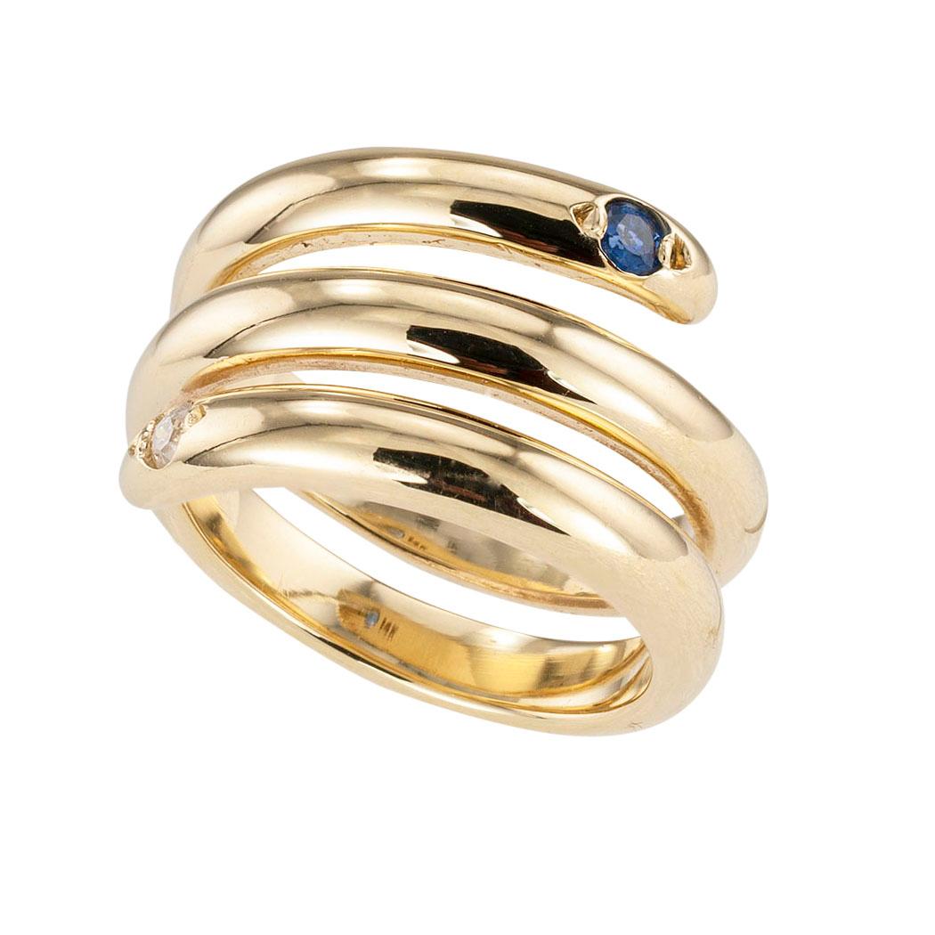 Vintage diamond sapphire and yellow gold double-headed snake ring circa 1930. Love it because it caught your eye, and we are here to connect you with beautiful and affordable jewelry.  Isn’t it is time to claim a special reward for Yourself?  Clear