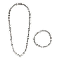 Van Cleef & Arpels Vintage Diamond Sautoir Necklace and Bracelet circa 1970s