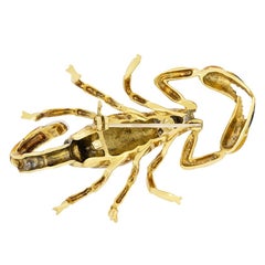 Vintage Diamond Scorpion Brooch, c.1970s