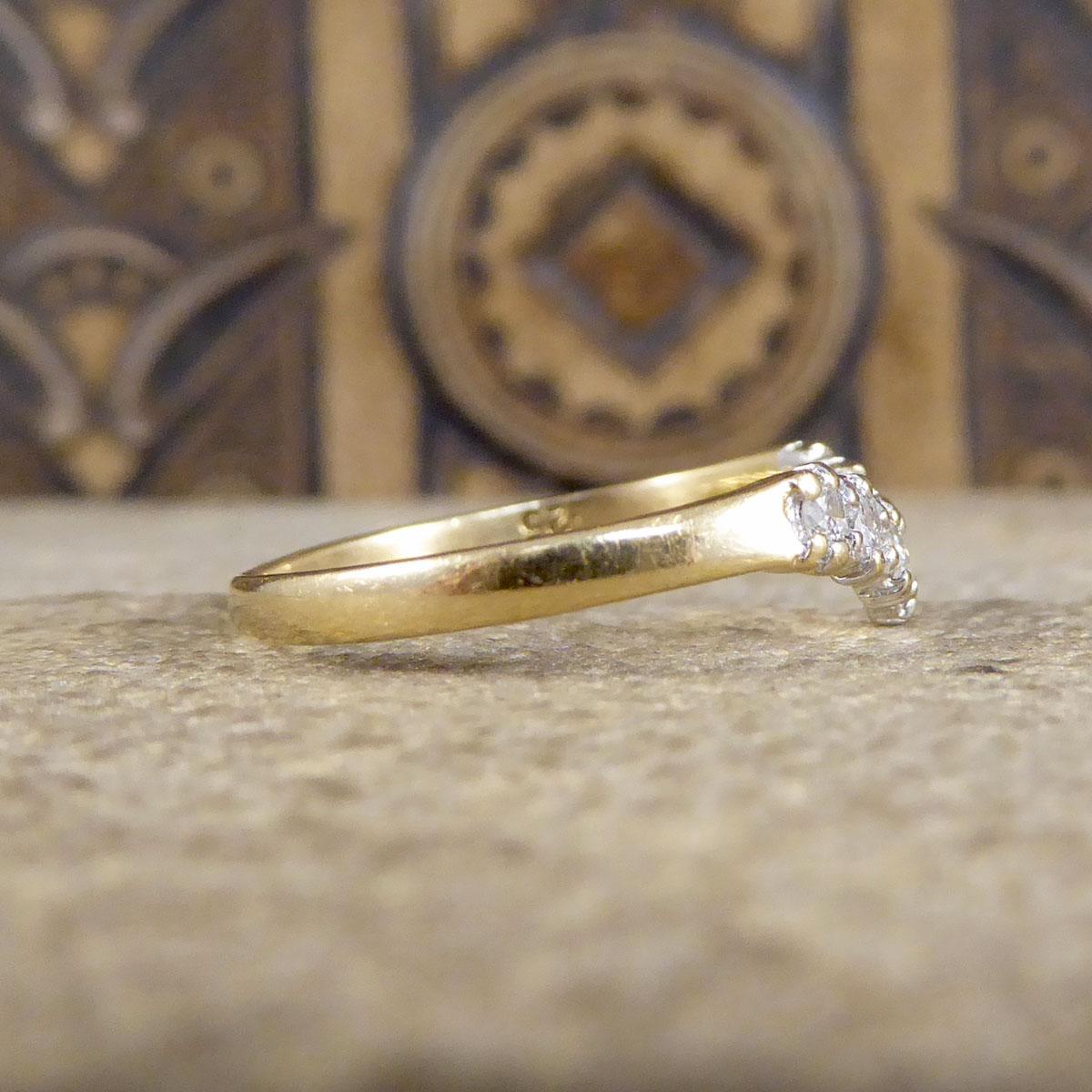 vintage diamond wishbone ring