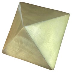 Retro Diamond Shaped Brass Paperweight