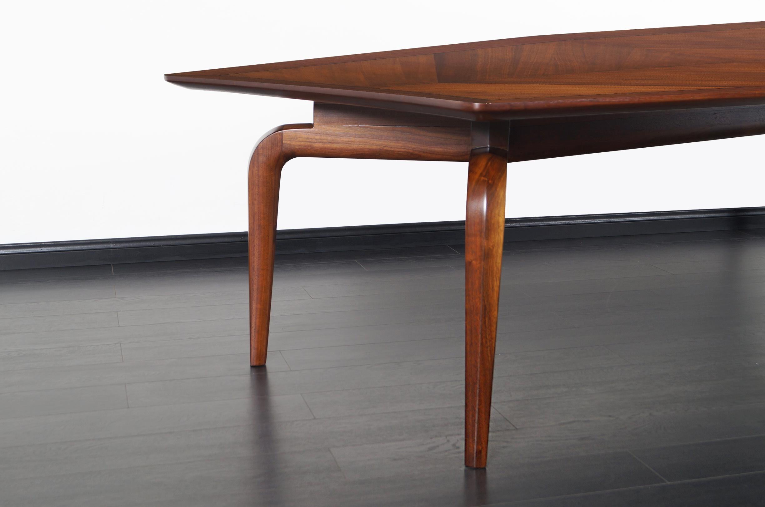 Mid-Century Modern Vintage Diamond Shaped Conference Table or Dining Table by Monteverdi Young