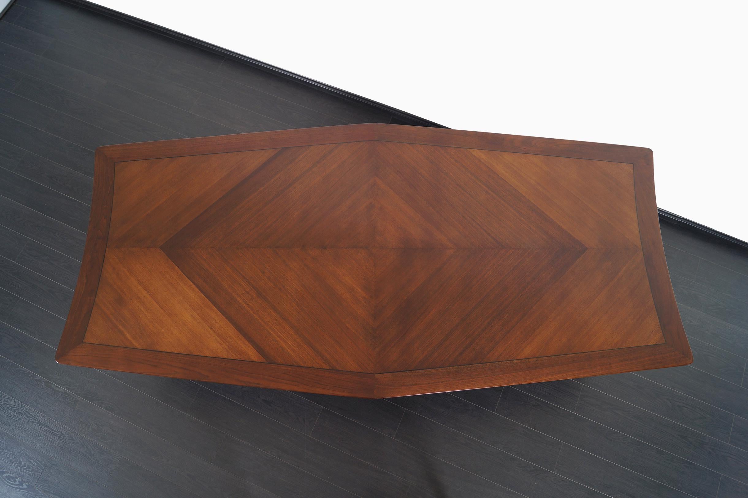 Vintage Diamond Shaped Conference Table or Dining Table by Monteverdi Young In Excellent Condition In North Hollywood, CA