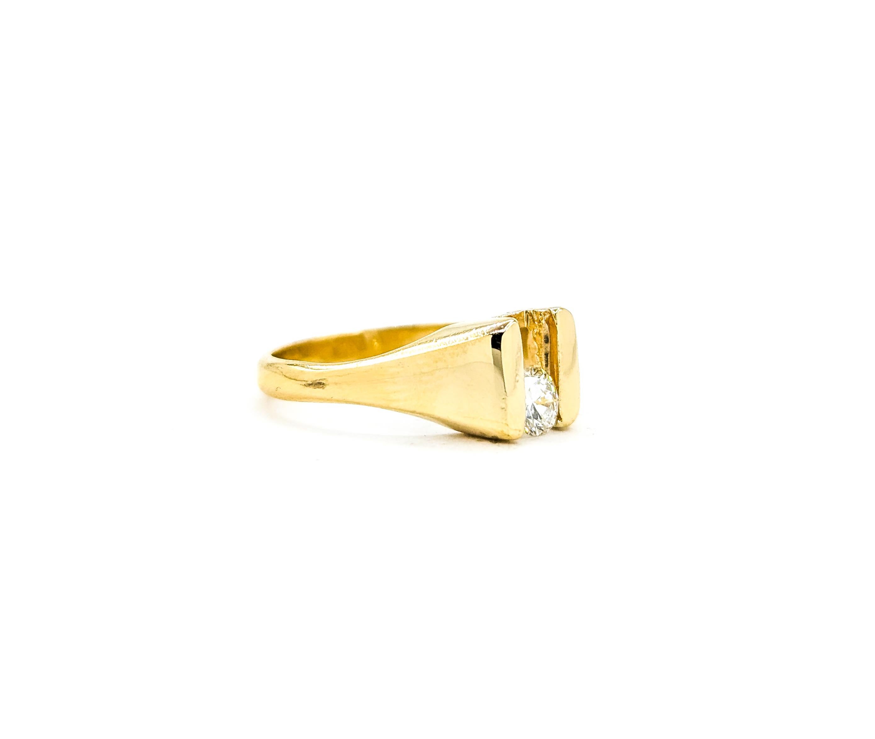 Diamant- Slider-Ring aus 14 Karat Gelbgold mit Vintage-Diamant 5