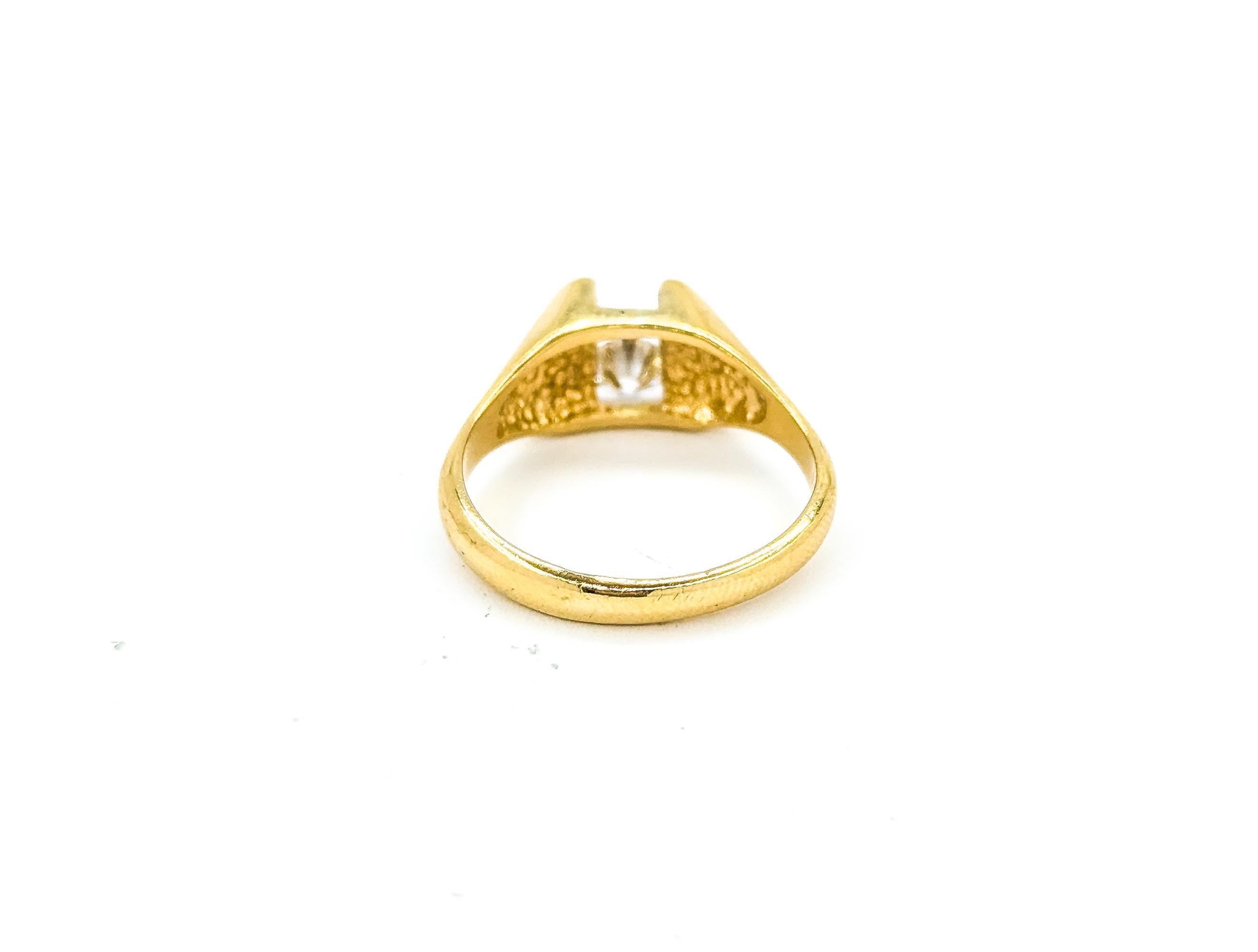 Diamant- Slider-Ring aus 14 Karat Gelbgold mit Vintage-Diamant 2