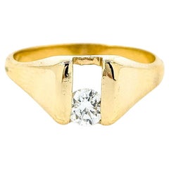 Diamant- Slider-Ring aus 14 Karat Gelbgold mit Vintage-Diamant