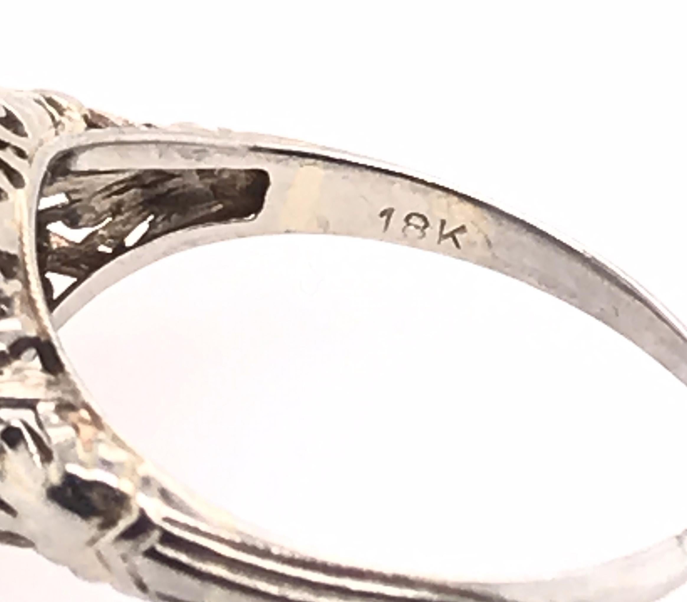 Art Deco Diamond Engagement Ring .12ct Old European Original 1920's Antique 18K In Good Condition For Sale In Dearborn, MI