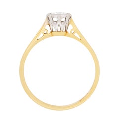 Vintage Diamond Solitaire Engagement Ring, circa 1950s