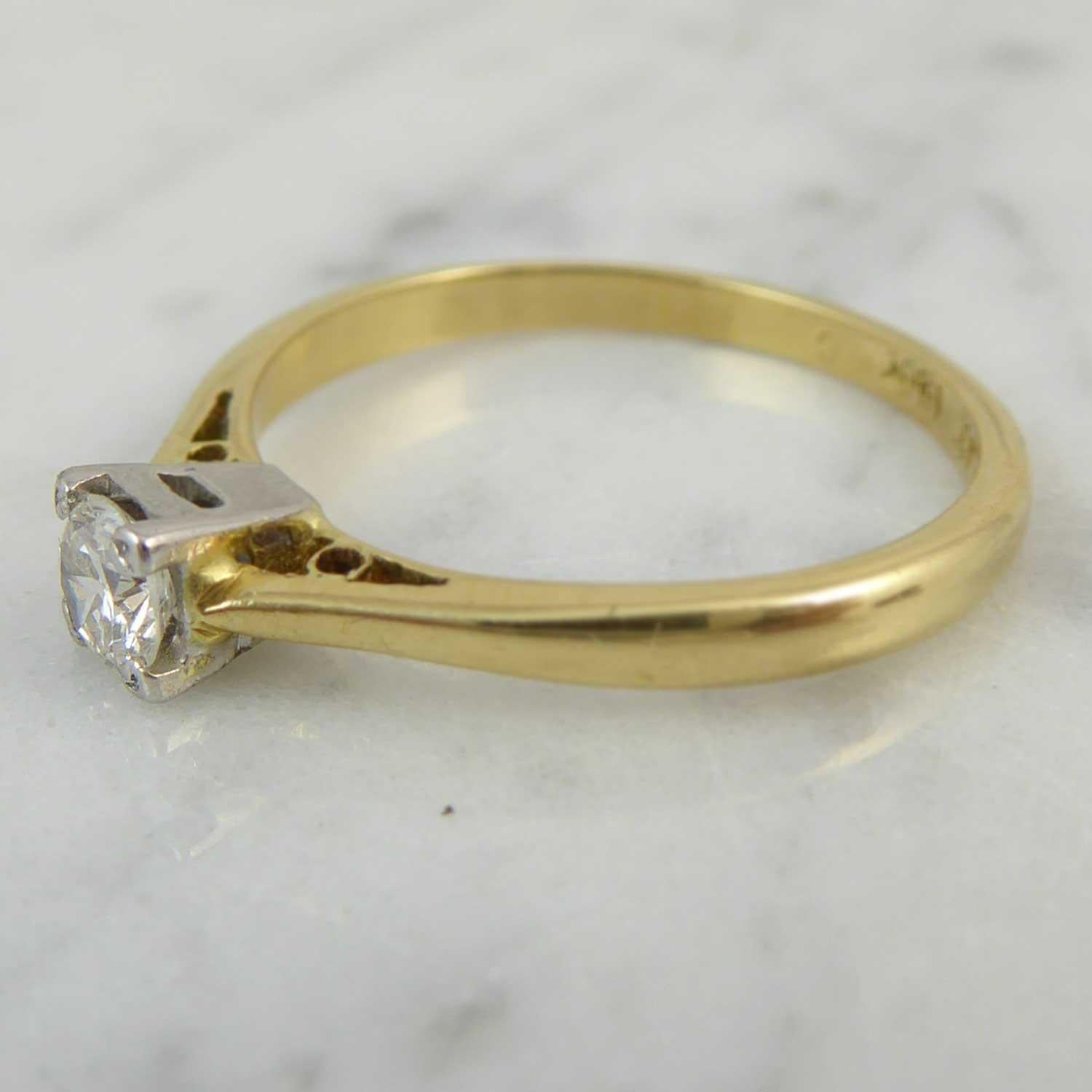 Vintage Diamond Solitaire Engagement Ring 1