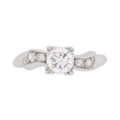 Used 0.50ct Diamond Solitaire Engagement Ring, c.1950s