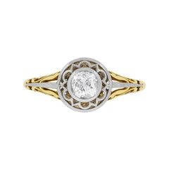 Vintage Diamond Solitaire Engagement Ring, circa 1940s