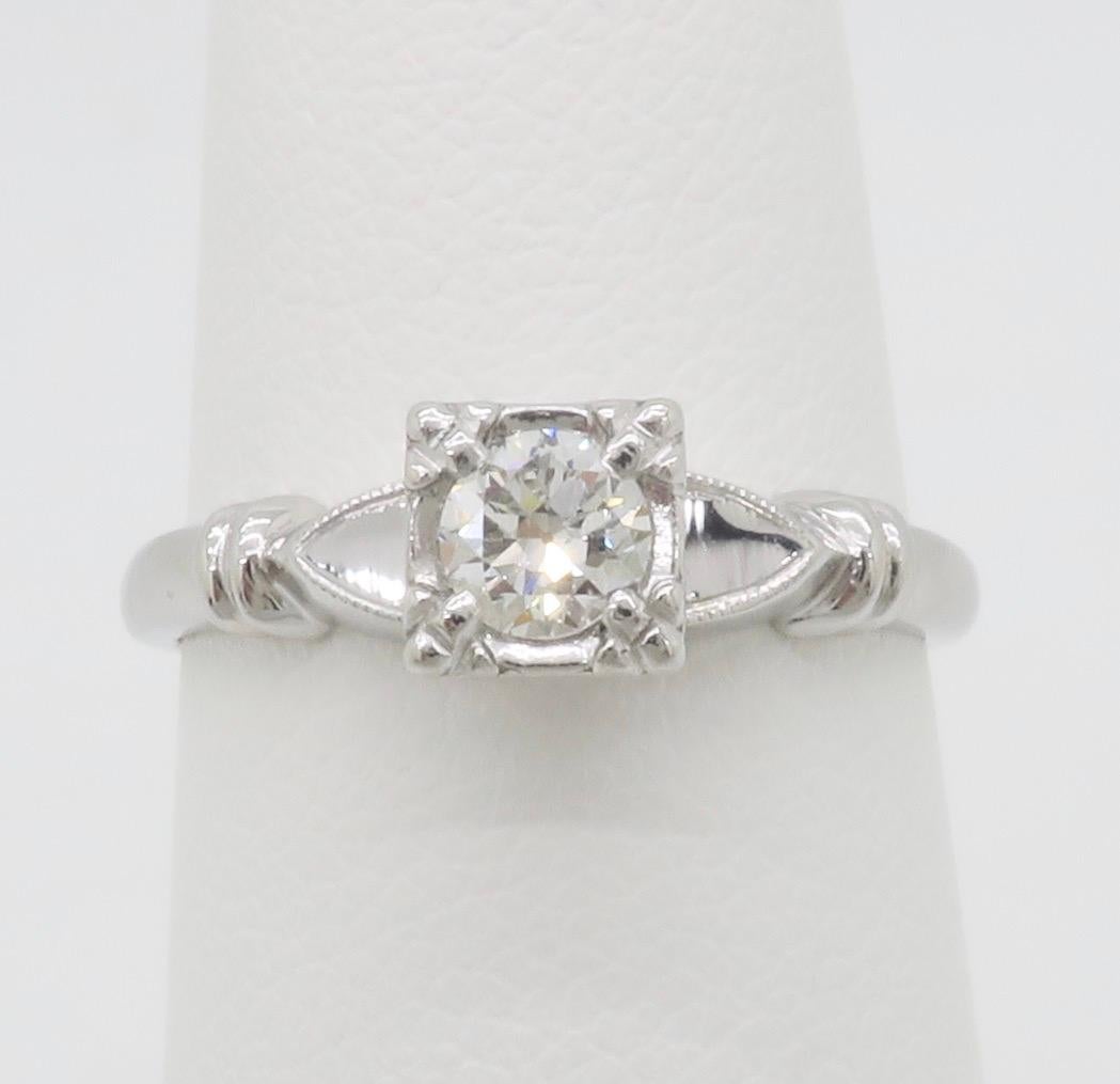 Taille vieille Europe Solitaire en diamant vintage en vente