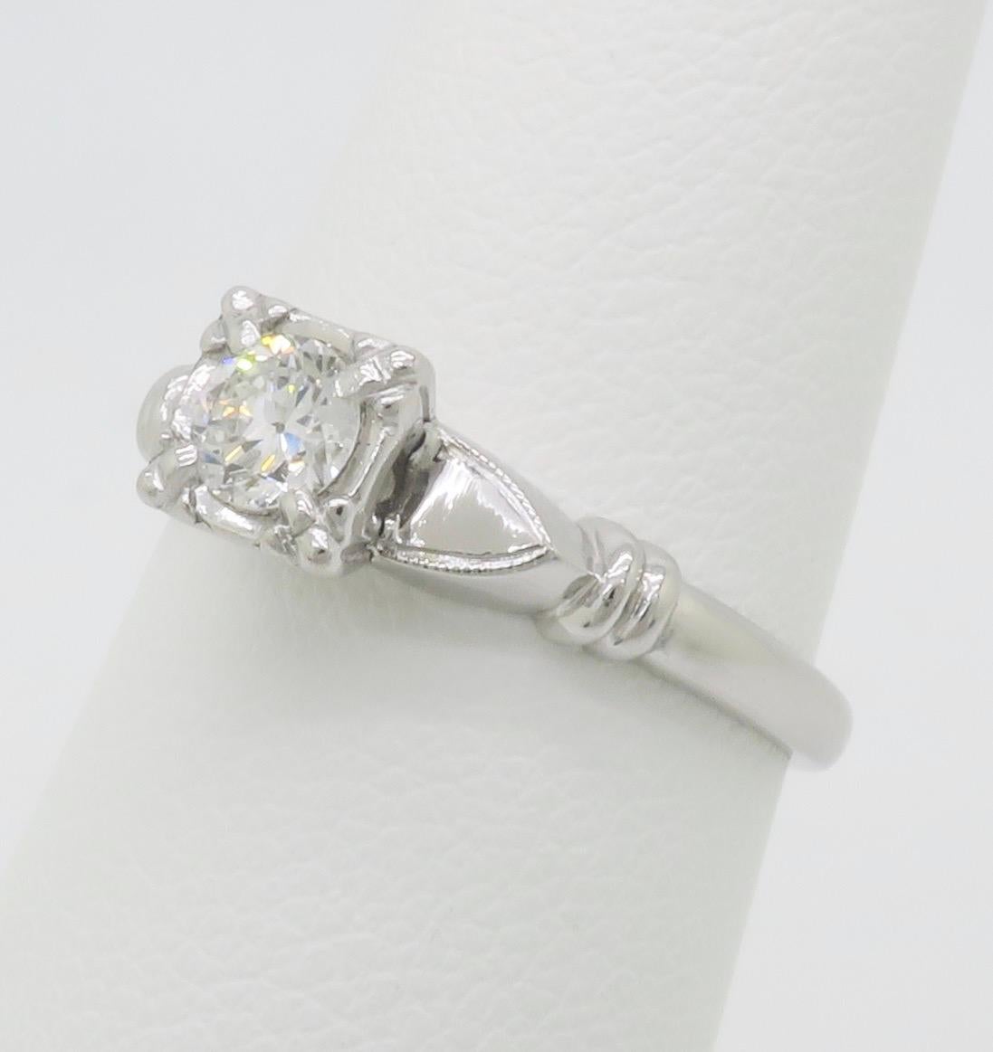 Solitaire en diamant vintage en vente 1