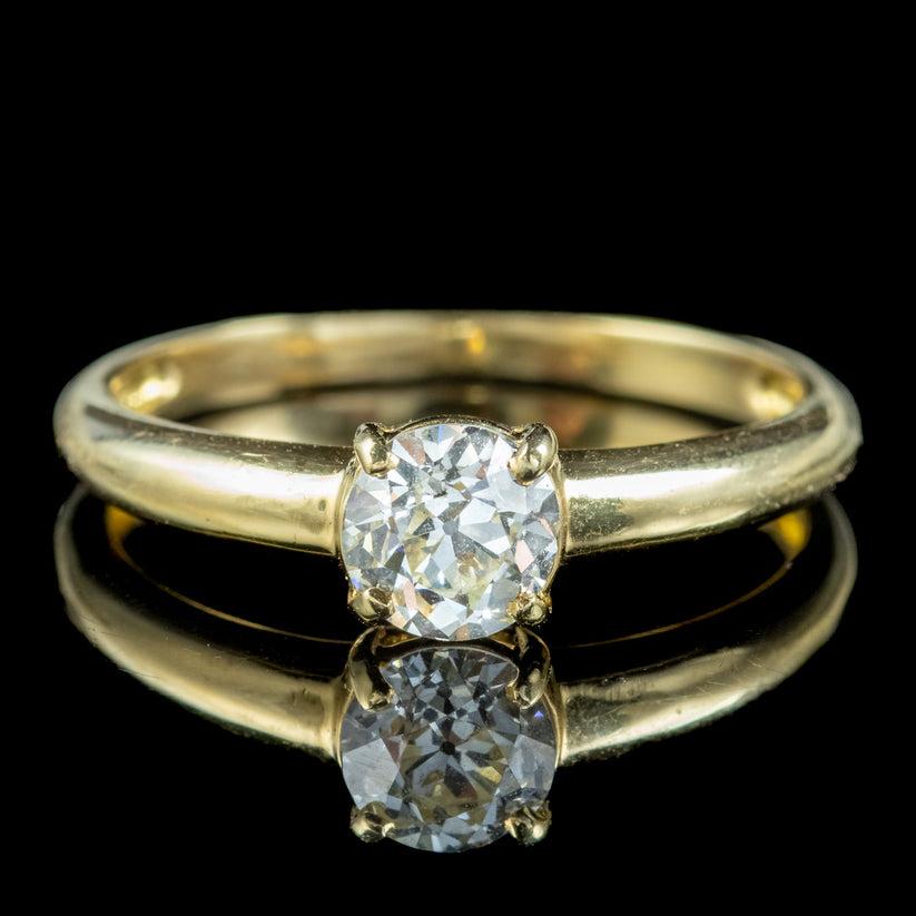 A stunning vintage solitaire ring boasting a dazzling old European cut diamond weighing approx. 0.80ct. It sparkles with immense beauty and fire and has excellent SI1 clarity – H colour.  

The rounded band has a lovely, smooth touch and is