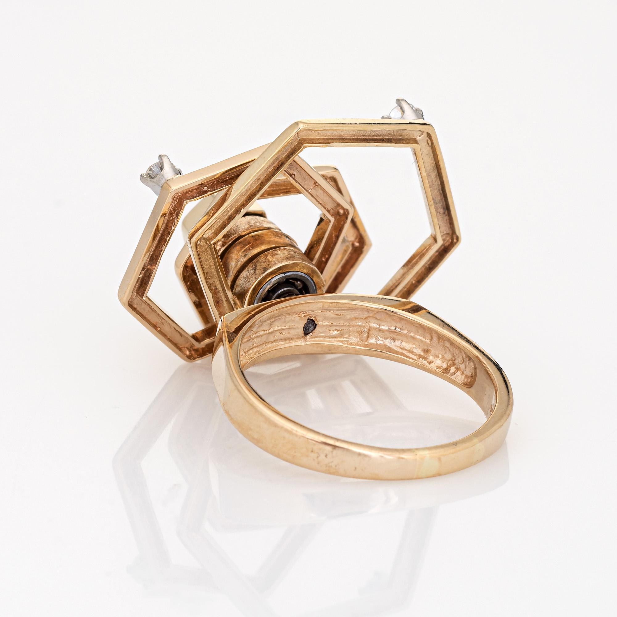 14k gold spinner ring