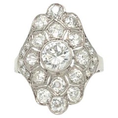 Antique Diamond Star Ring in Platinum