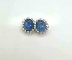 Vintage Diamond Star Sapphire Brooch