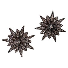 Vintage Diamond Starburst Earrings