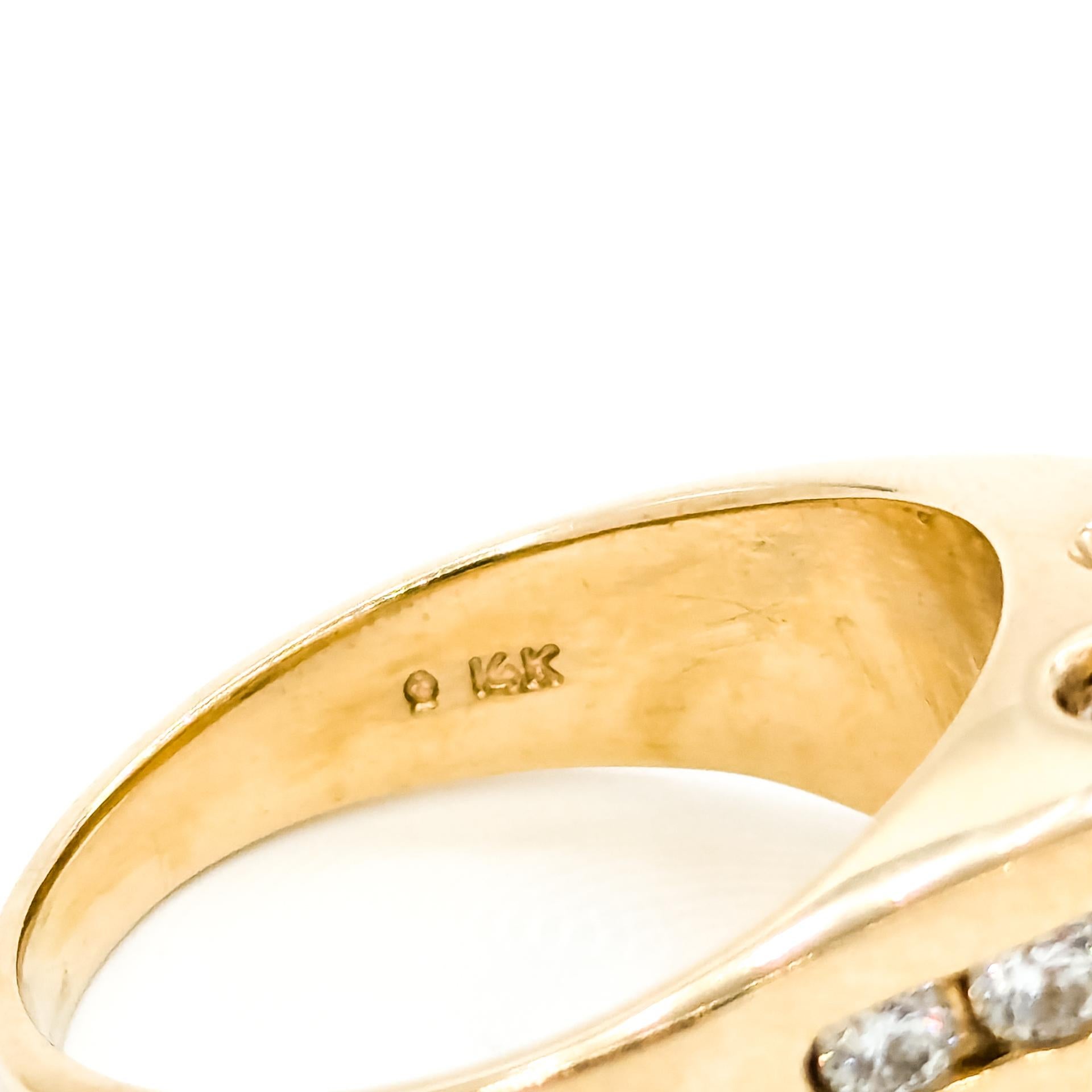 Vintage Diamond Starburst Ring in 14k Gelbgold im Angebot 4